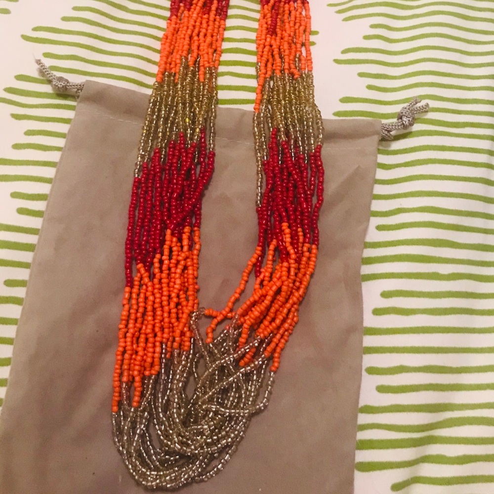 Vibrant beaded long necklace